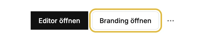 Die Schaltfläche „Branding öffnen“ oben im Dashboard der Website
