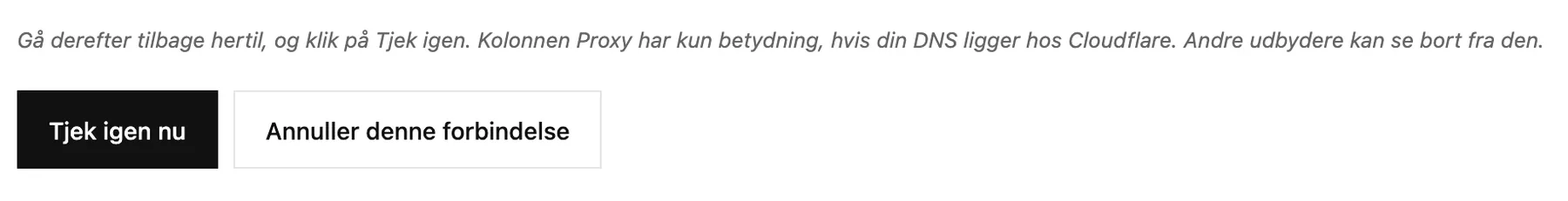 Knappen Tjek igen nu under dine records