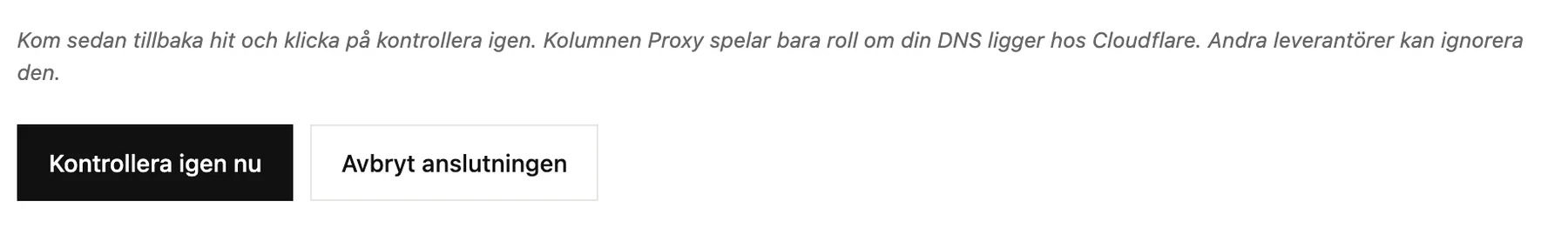 Knappen Kontrollera igen under posterna