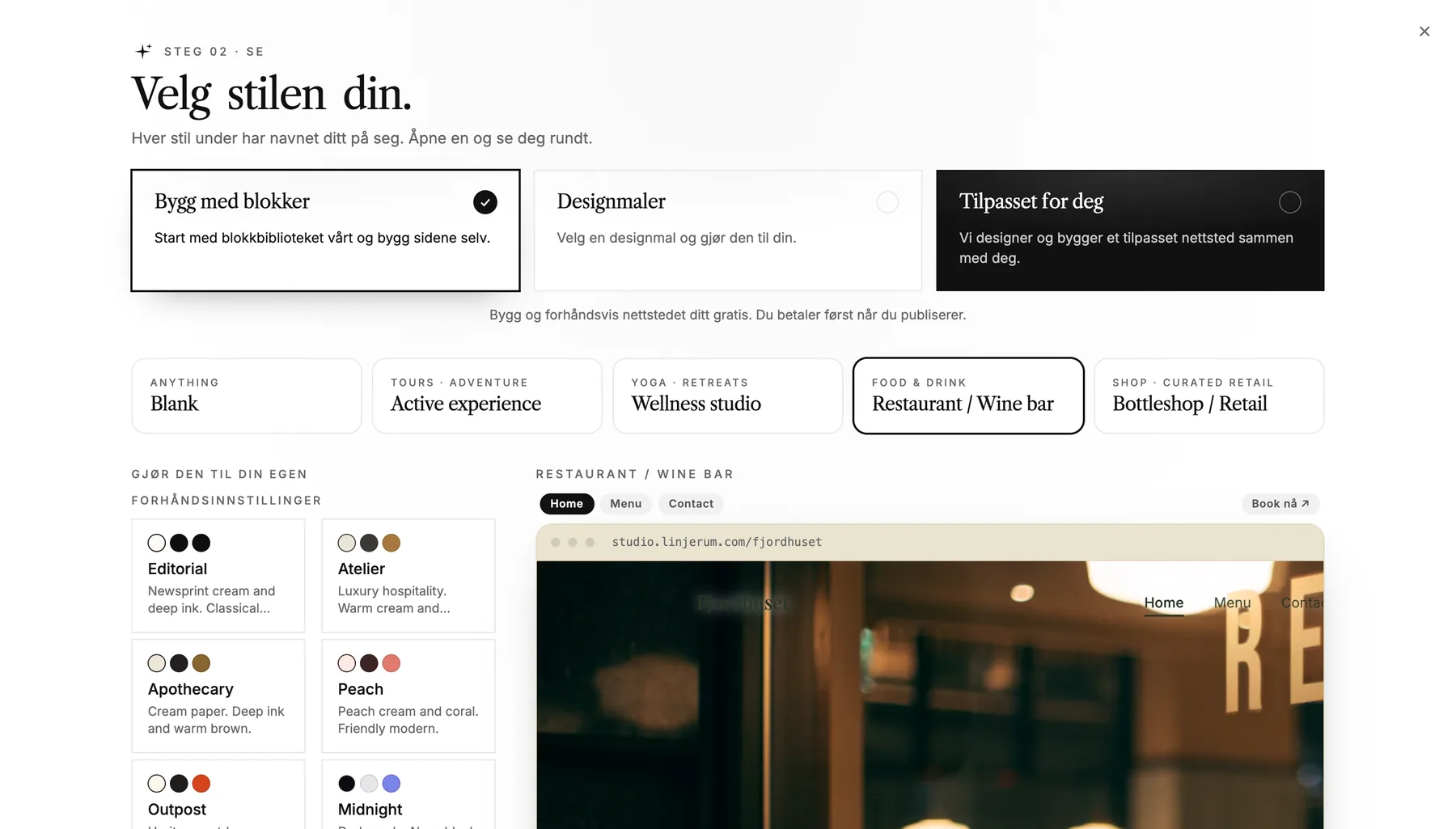 Steget Velg uttrykk, med Bygg med blokker, Designermaler og Tilpasset for deg