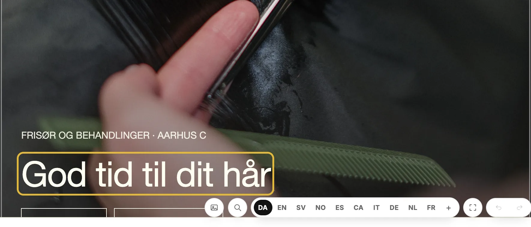 Een kop op de pagina die je direct op de pagina bewerkt
